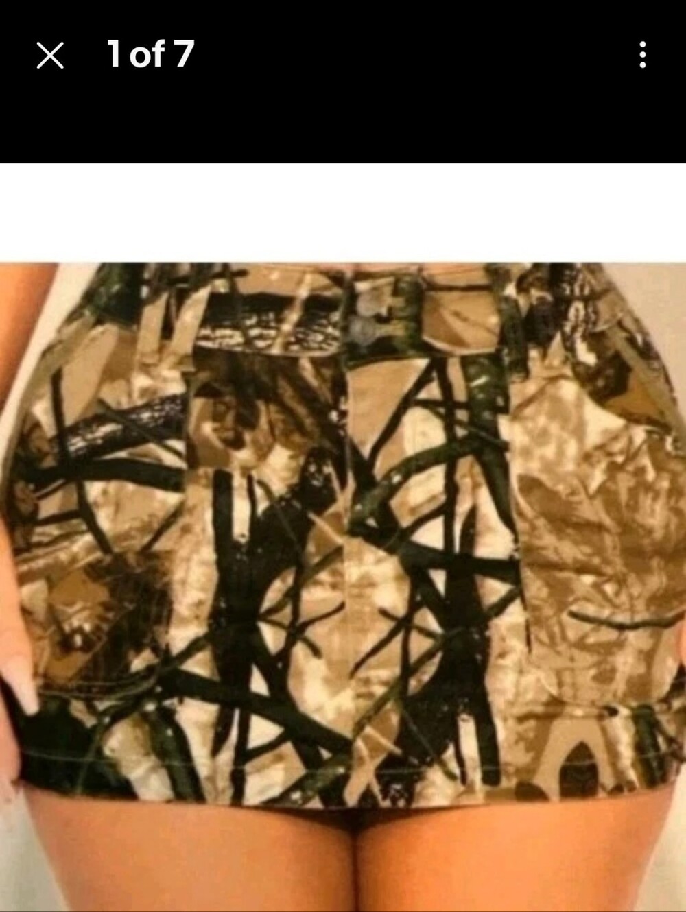 NWT Refrain Camo Print Mini Skirt in Olive & Tan - Back To School